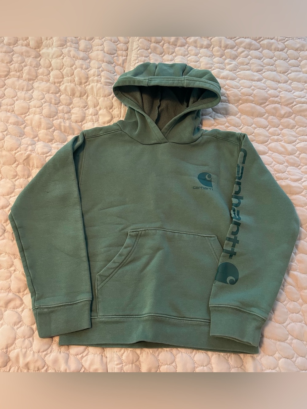 Kids youth size 8/10 green Carhartt pullover hoodie sweatshirt